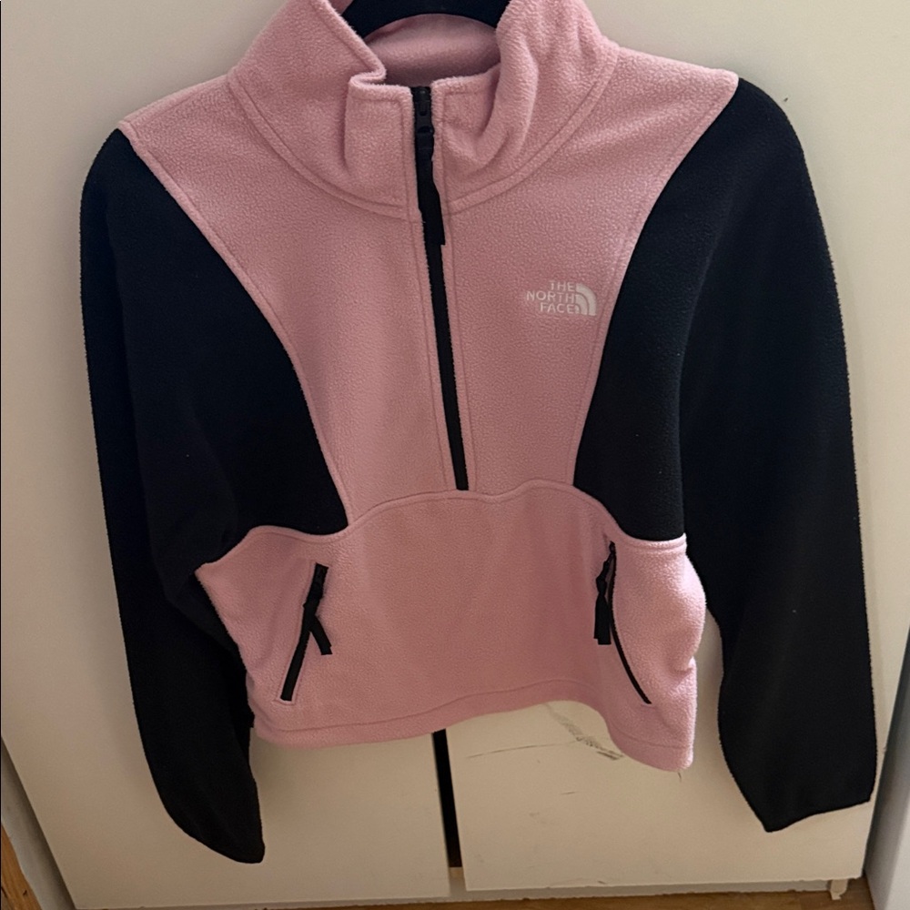 The North Face Black and Pink Fleece Pullover